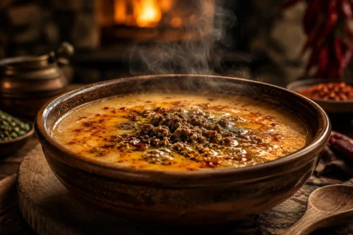 Kıymalı Tarhana Çorbası