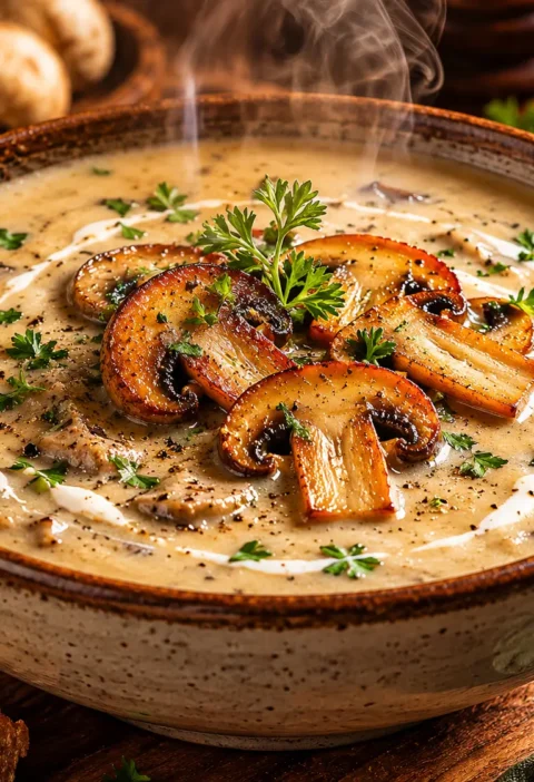 Sade Mantar Çorbası