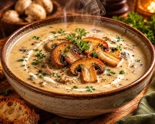 Sade Mantar Çorbası